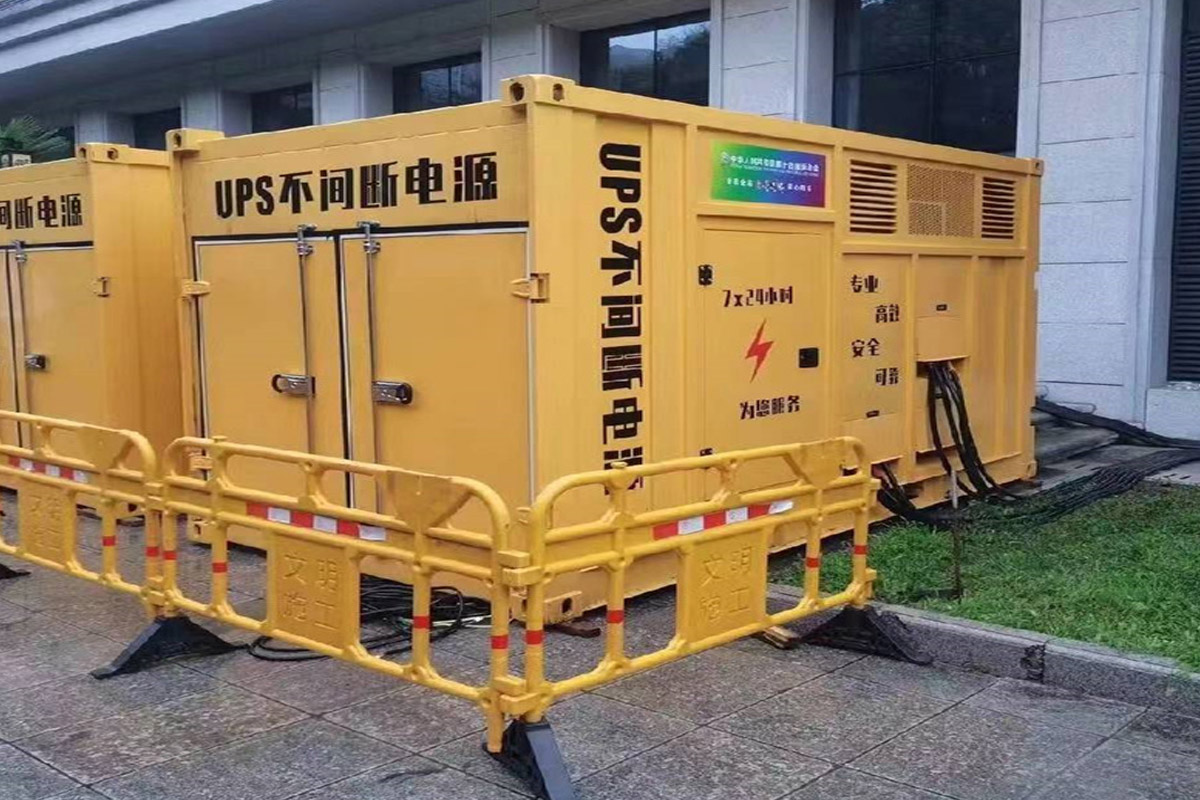 都匀发电机租赁施工现场