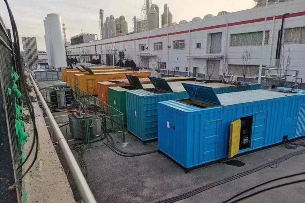 都匀发电机租赁施工现场